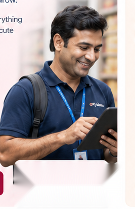 Field sales professional with customer